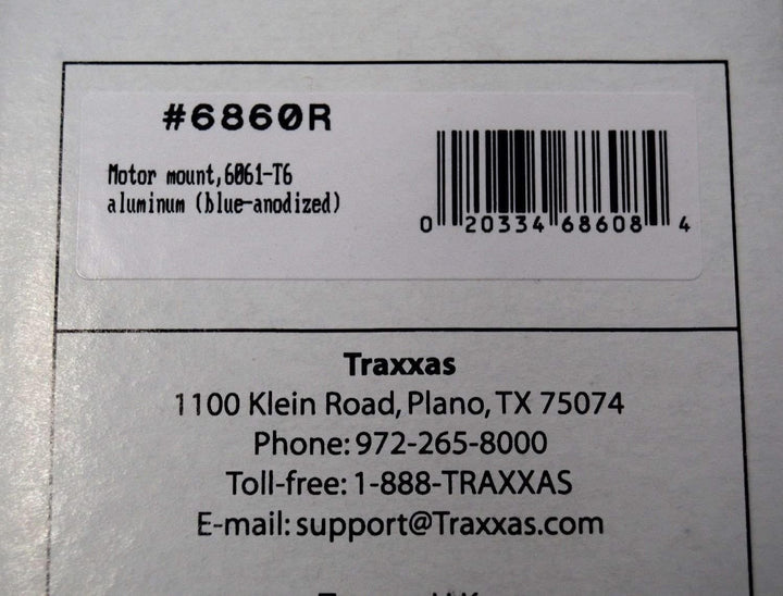 Traxxas 6860R Motorhalterung, 6061-T6 Aluminium (blau-eloxiert).