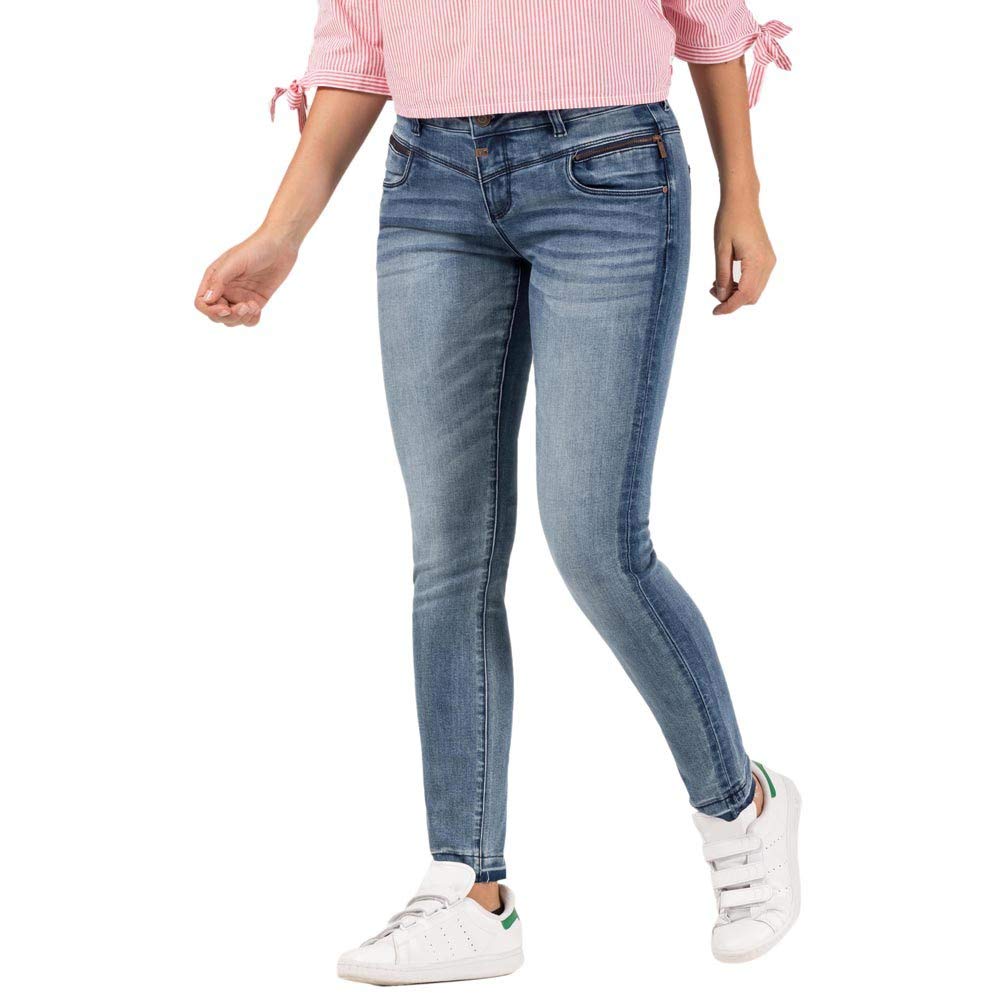 Timezone Damen Slim Jeans Slim Sadetz 27W / 32L Blau (Shades Of Blue Wash 3903), 27W / 32L Blau (Sha