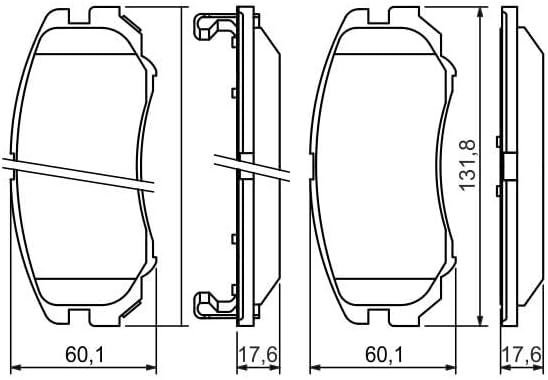 Bosch BP953 Bremsbeläge - Vorderachse - ECE-R90 Zertifizierung - vier Bremsbeläge pro Set