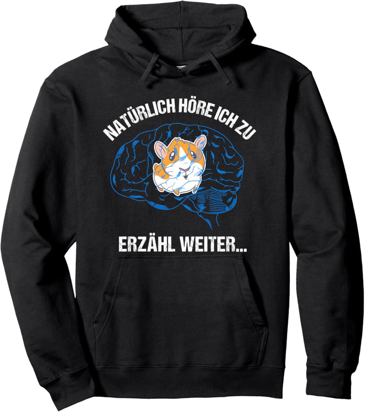 Meerschweinchen im Kopf Lustiger Spruch Pullover Hoodie