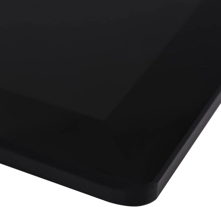 homiuse Tischplatte aus Gehärtetem Glas 1000 x 620 mm Schwarz Rechteckig Desktop Gehärtetes Glas Tis