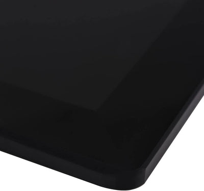 homiuse Tischplatte aus Gehärtetem Glas 1000 x 620 mm Schwarz Rechteckig Desktop Gehärtetes Glas Tis