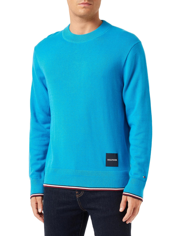 Tommy Hilfiger Herren Pullover, Blau (Cerulean Blue)