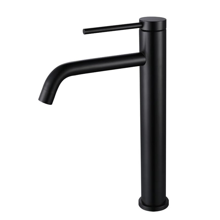 Waschtischarmatur Schwarz Matt Hoch Wasserhahn Bad Badezimmer Waschbecken Armatur Edelstahl Einhebel