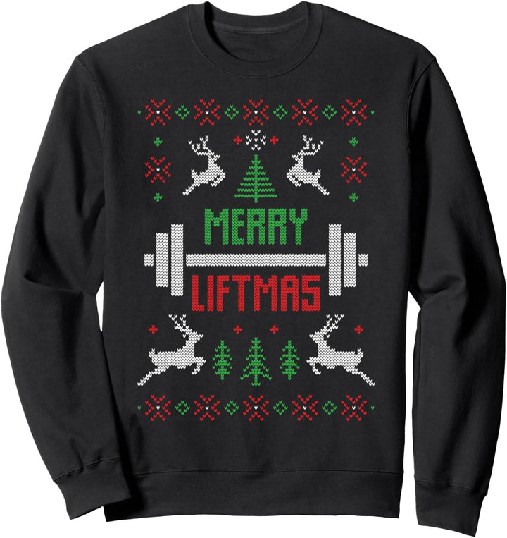 Ugly Christmas Sweater Fitness Gewicht-Heben Weihnachten Sweatshirt