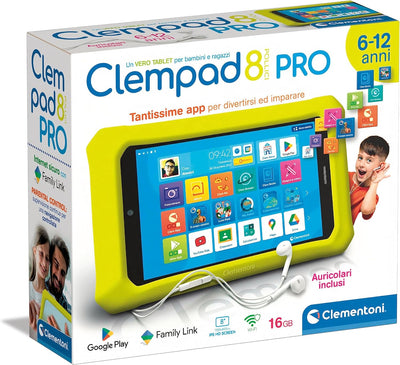 Clementoni 16796 Clempad 20,2 cm Pro – Tablet 6 – 12 Jahren, Bildungstechnologie für Kinder, Bildsch