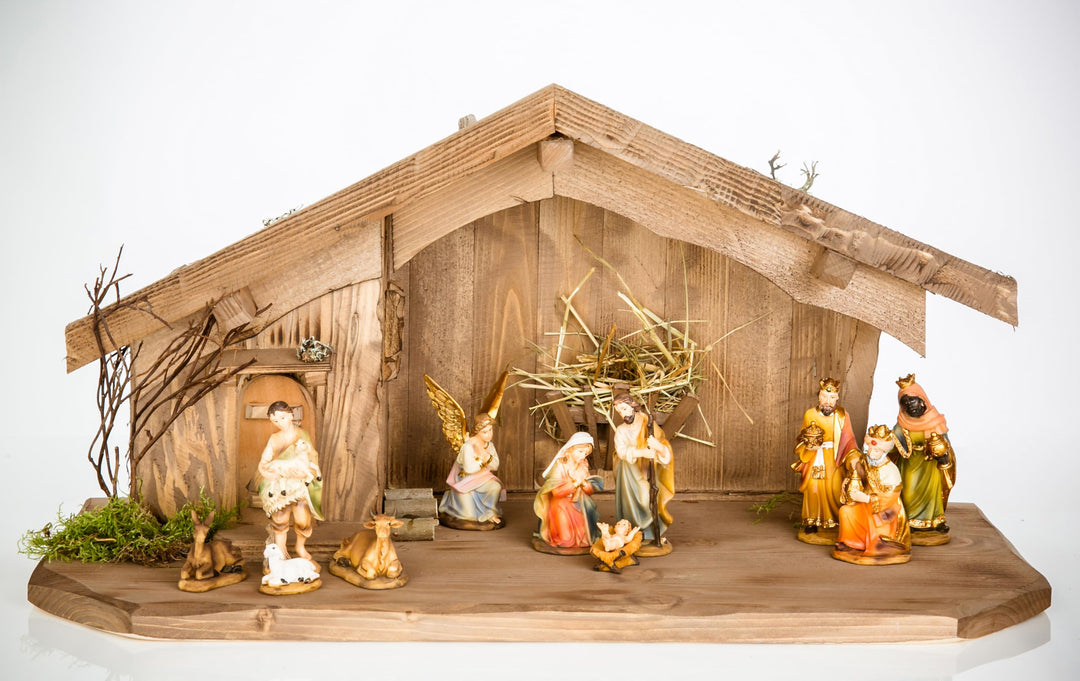 Weihnachtskrippe Krippe Krippenstall Weihnachten Weihnachtskrippen Tischkrippen Krippenfiguren (Weih
