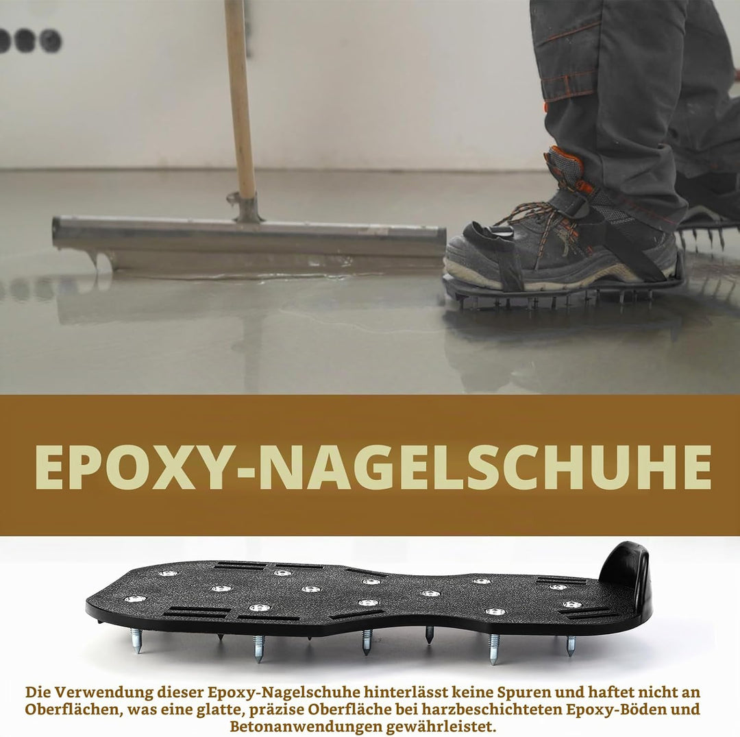 Nagelschuhe 42mm, 30x13.3cm Rasenbelüfter, Nagelschuhe ausgleichsmasse, Zum Rasen belüften oder als