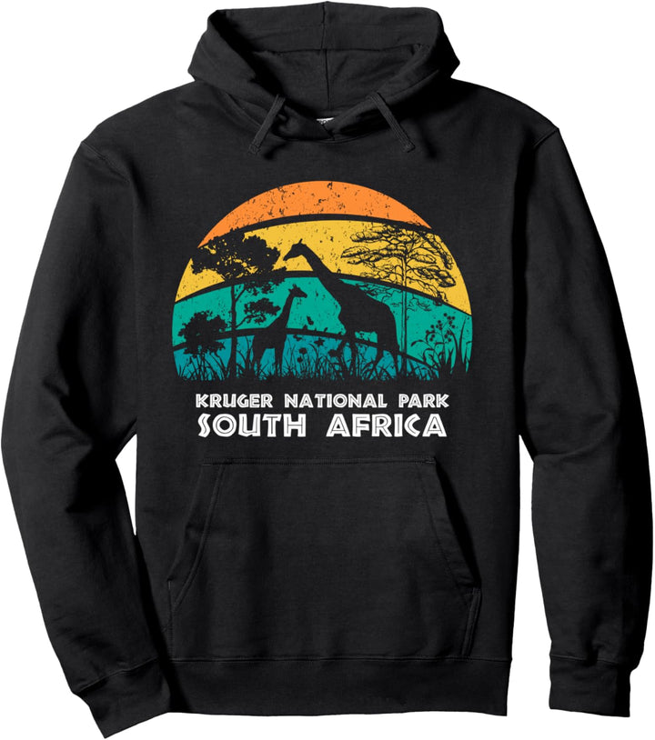 Vintage Retro Kruger National Park, Südafrika Afrika Safari Pullover Hoodie