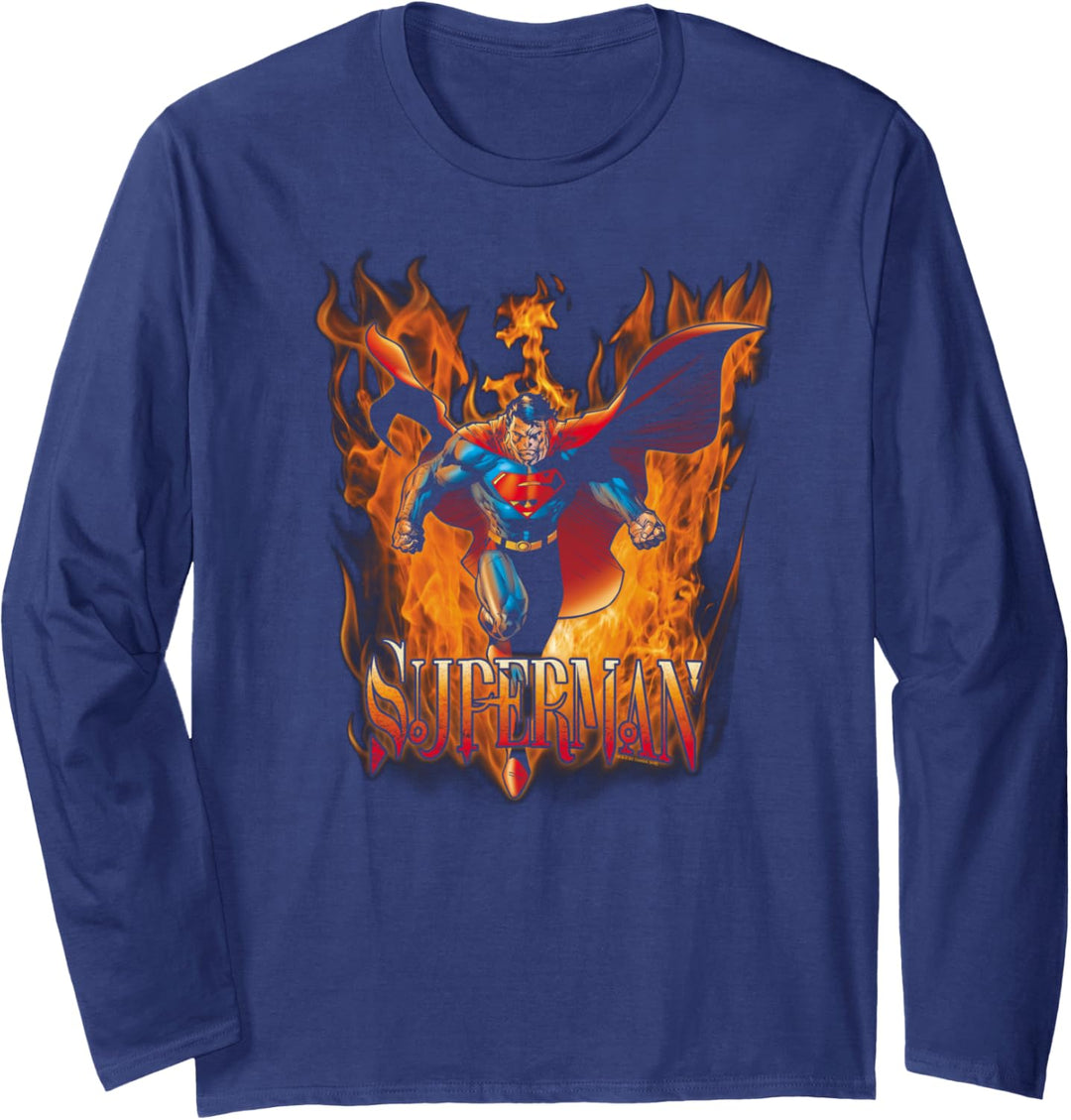 Superman Through the Fire Langarmshirt
