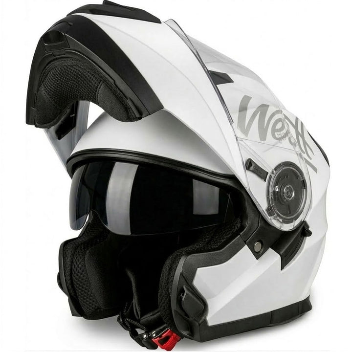 Westt Klapphelm Flip up Motorradhelm Integralhelm Herren Damen mit verstärktem Kinnschutz Chopper Mo