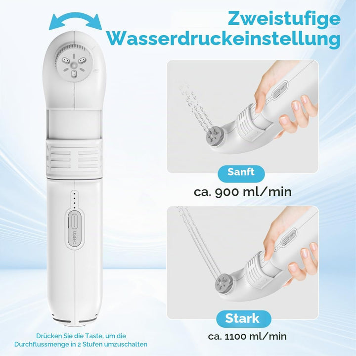 Tragbares Bidet-Sprühgerät Set mit 2,5L Wassertank Reise Bidet Mobiles Handbrause mit Wasserspeicher