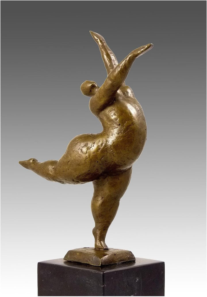 Kunst & Ambiente - Bronzeskulptur - XXL Tänzerin - balancierend - signiert Milo - Bronzefigur