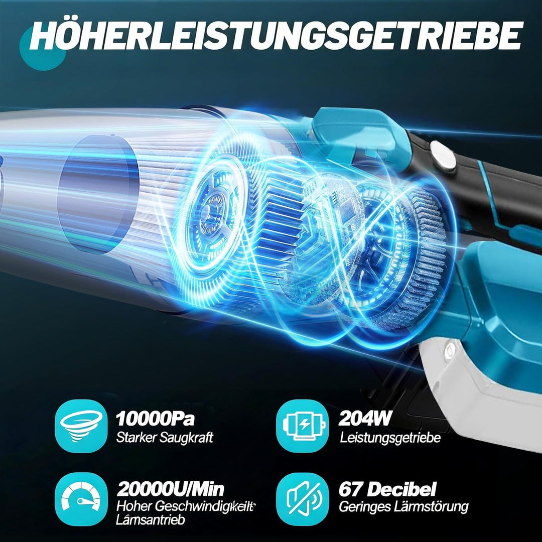 Akku Handstaubsauger,Akku Staubsauger für Makita 18V Batterie,10000Pa 4-in-1 Multifunktionaler Staub