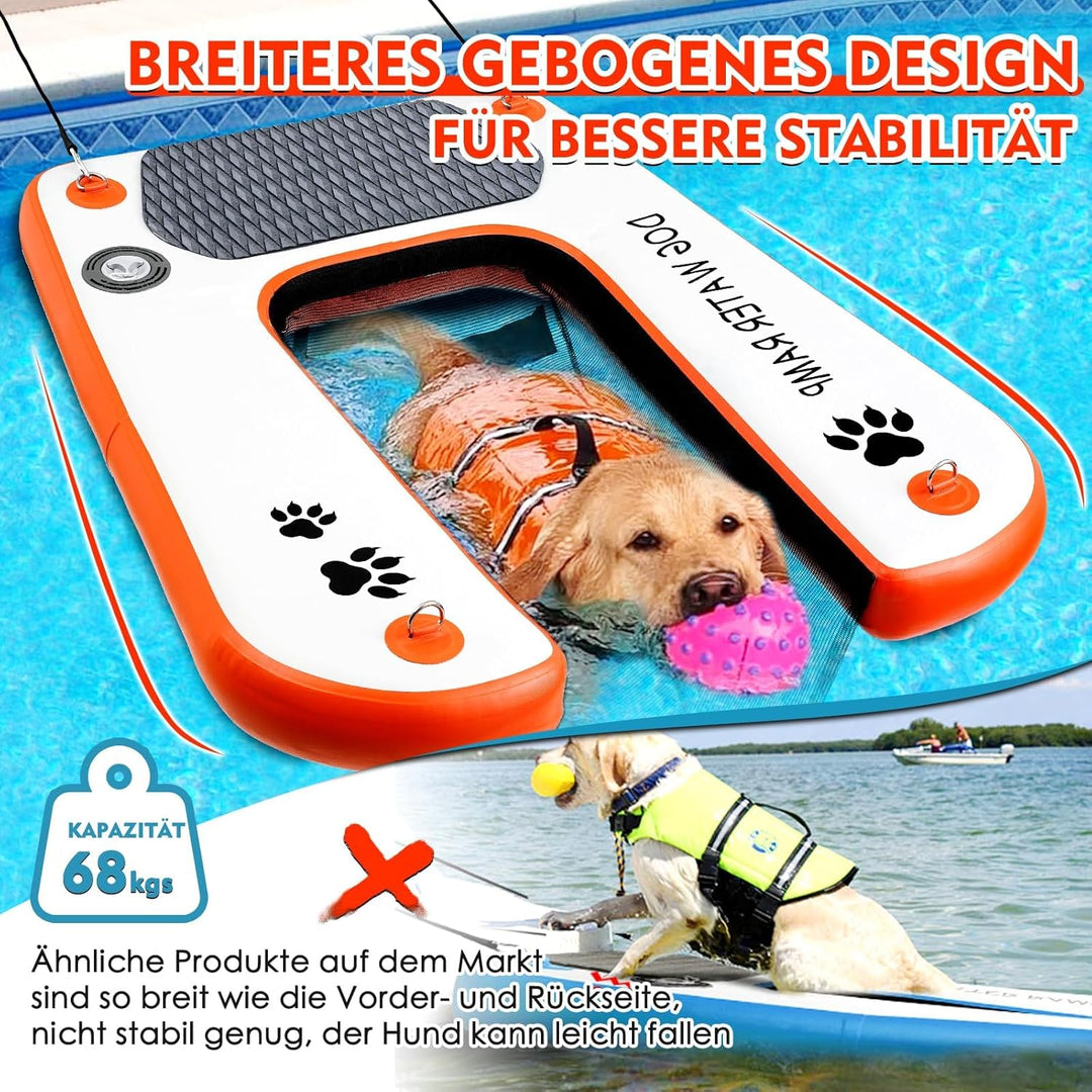 Hundewasserrampe Extra Breite Wasserrampe Pool Leiter, Float Welpen Planke für Pool, Dock & Boot, Ha