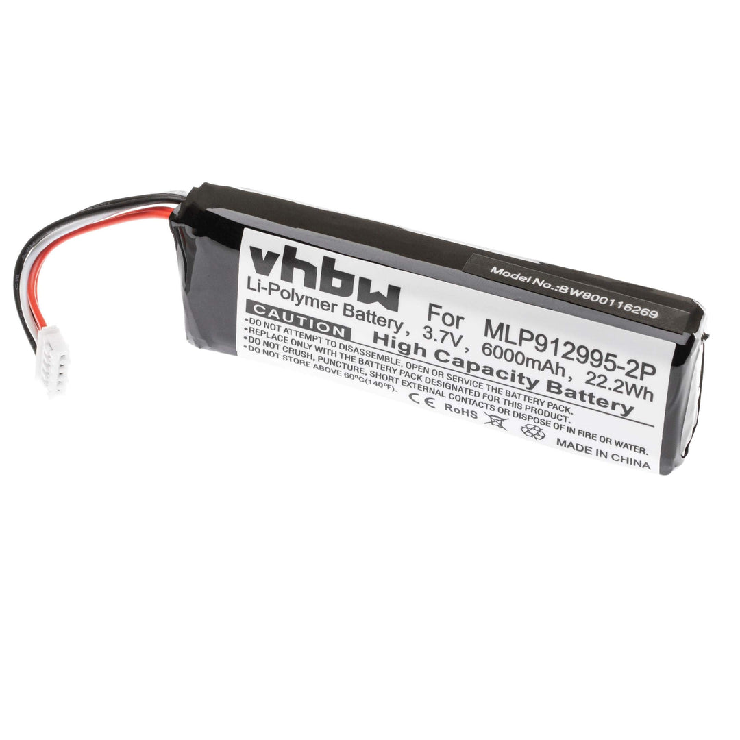 vhbw Akku kompatibel mit JBL Charge 2 Plus, Charge 2+ Lautsprecher Boxen Speaker (6000 mAh, 3,7 V, L
