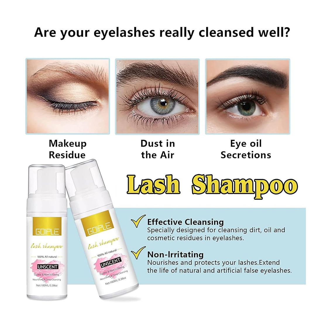 Wimpernverlängerungsreiniger, Wimpern-Mousse-Lash-Shampoo für Wimpernverlängerungen, USB-Mini-Ventil
