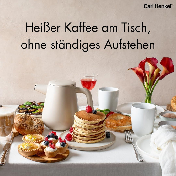ARCA X-Tract Kaffeekanne Porzellan mit Filter 1,2l | Coffee Maker für 4-10 Tassen | Kaffeebereiter m