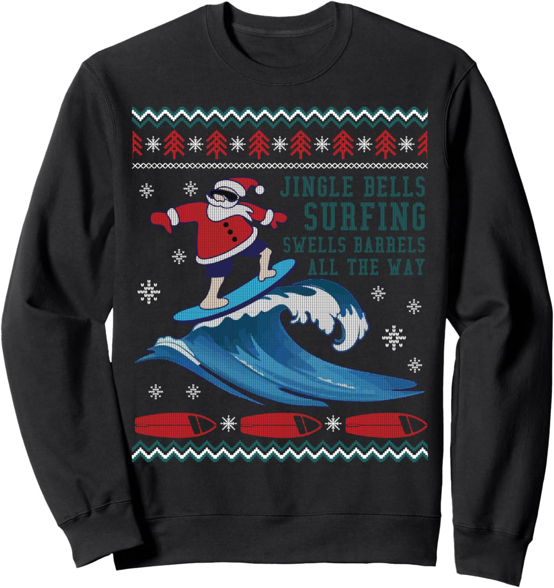 Surf Surfer hässlicher Weihnachts-Pullover Sweatshirt