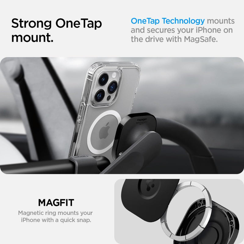 Spigen OneTap 3 MagFit Handyhalterung Auto für Telsa Model 3 Highland 2024 Model Y Zubehör, Magnetis