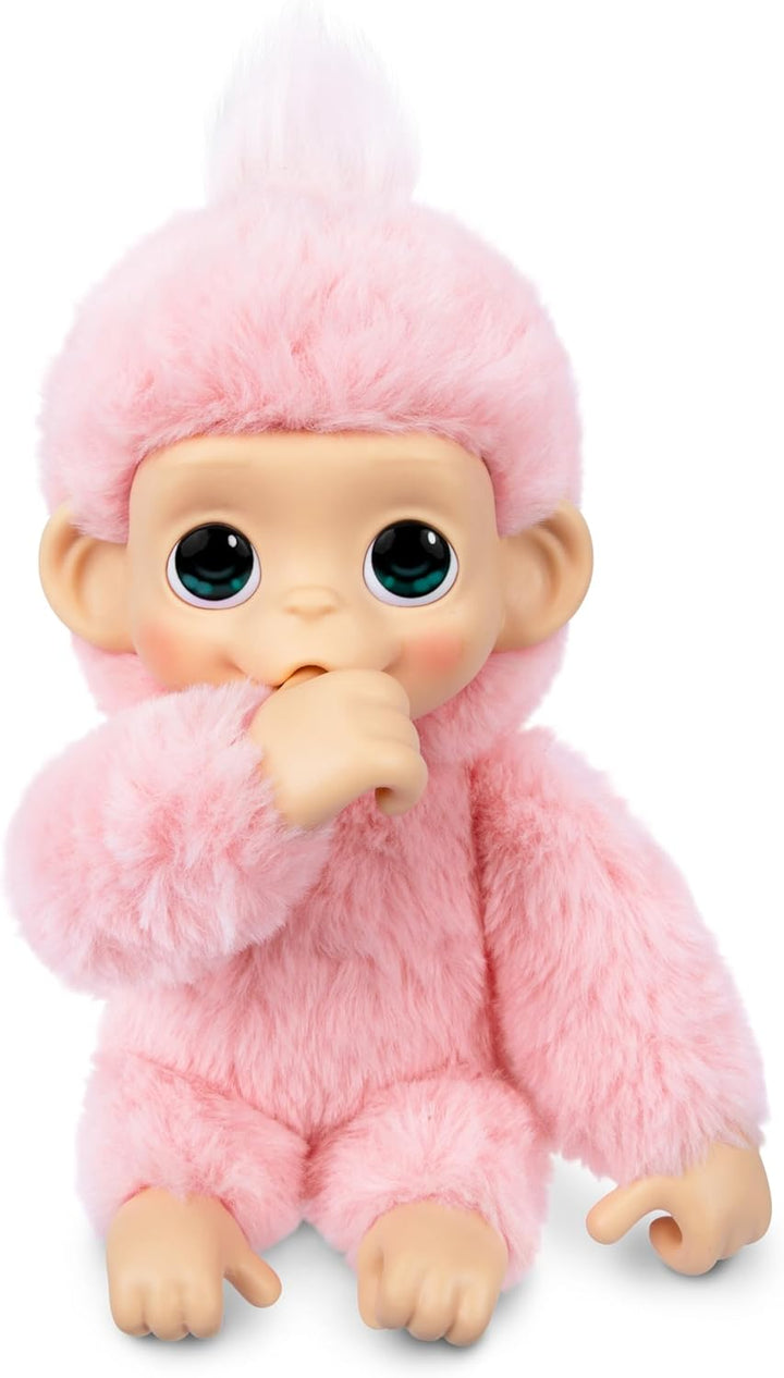 Little Live Pets Baby Monkey Minis – interaktiver Plüschaffe Luna Lemon mit über 20 realistischen Ge