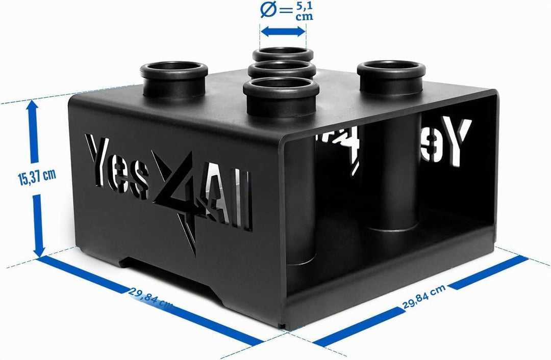 Yes4All Vertikale Langhantelständer für 50mm Langhantel - Home Gym Bar Holder Stand for Up To 9 Stag