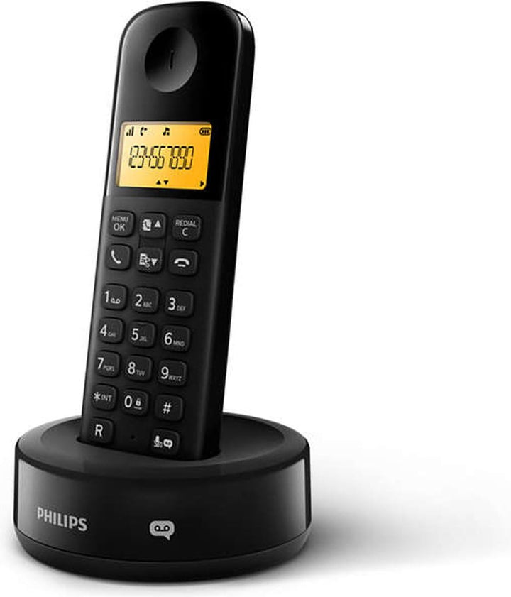 Philips Schnurloses Telefon - D1651B/01 - DECT Telefon - Haustelefon - Festnetzanschluss - Anrufbean