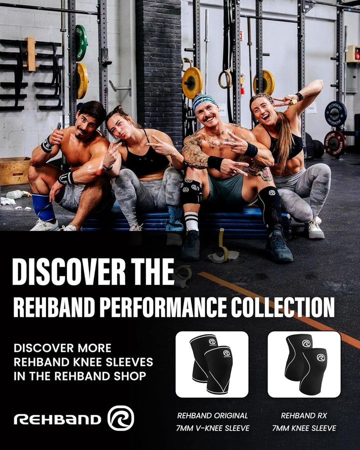 Rehband Kniebandage Kraftsport, Kniestütze für Cross Fit &amp; schweres Training, Knee Sleeve aus 5 mm N