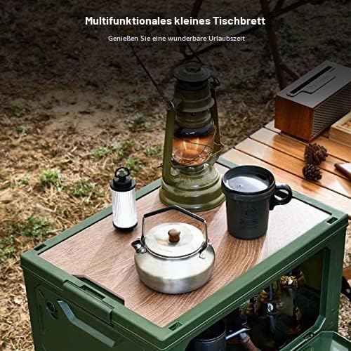 Qcwwy Faltbare Camping-Aufbewahrungsbox, Zusammenklappbare Aufbewahrungsbox, Starke Tragfähigkeit, 5