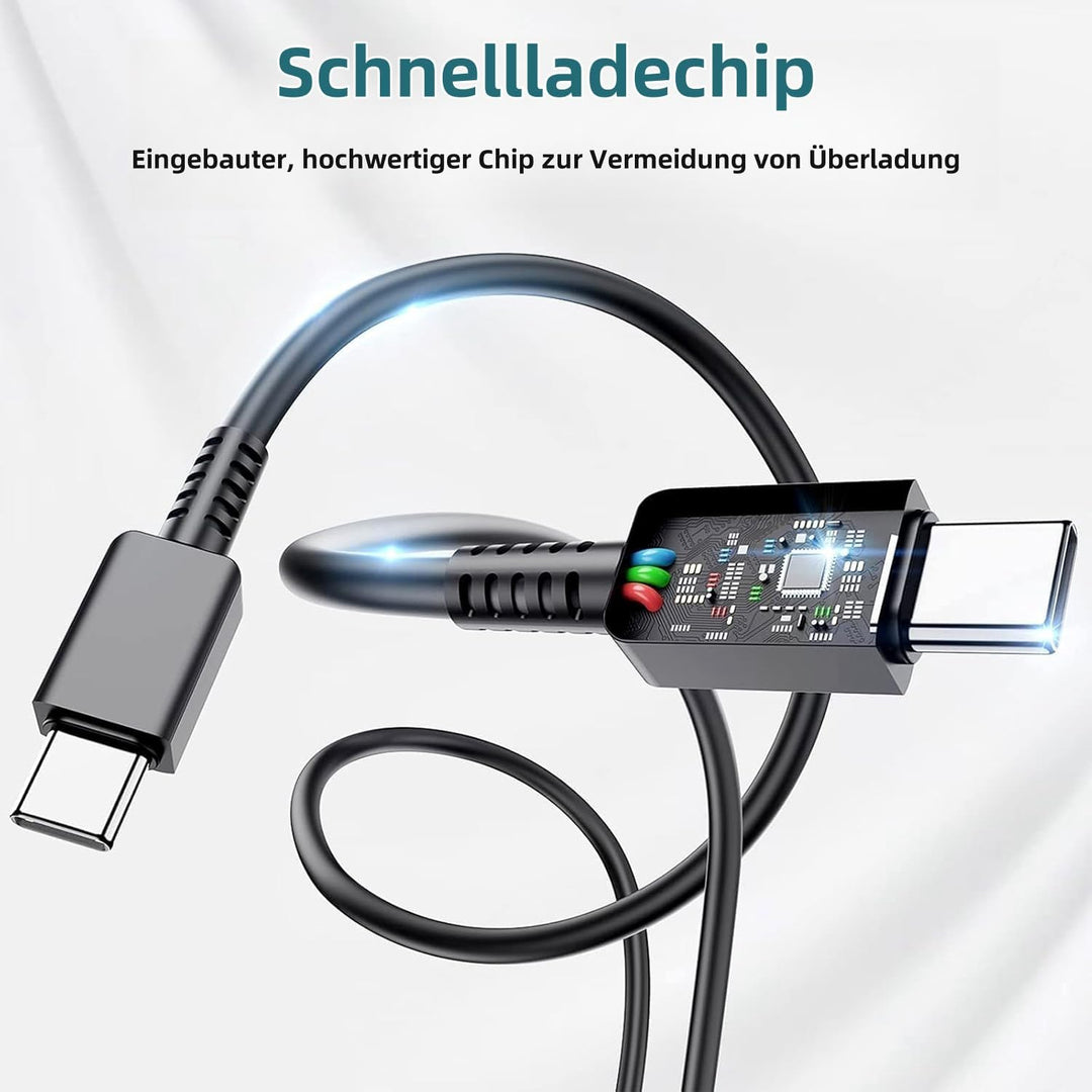 USB C Ladegerät 25W, USB C Ladekabel, 2er Pack Schnellladegerät mit 1,8M Ladekabel, Super Fast Charg