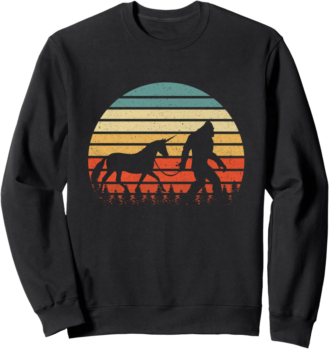 Bigfoot und Einhorn Sasquatch Magische Kreaturen Sweatshirt