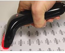Albasca Black-Line USB Hand-Barcode-Scanner CCD Barcodescanner 82mm, 100 Scan/Sek. in schwarz
