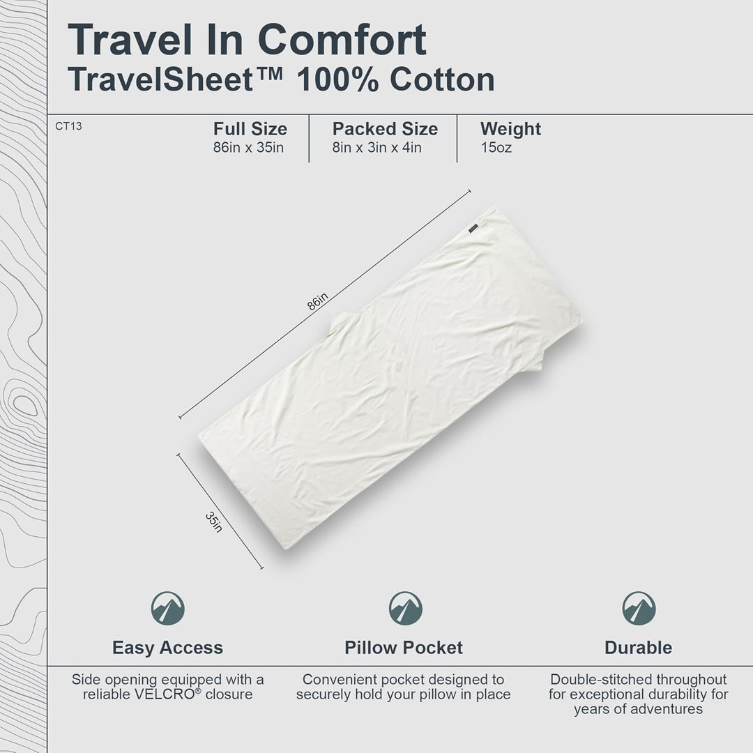 Cocoon Reisedecke aus Baumwolle, naturfarben, 213 x 89 cm, natur