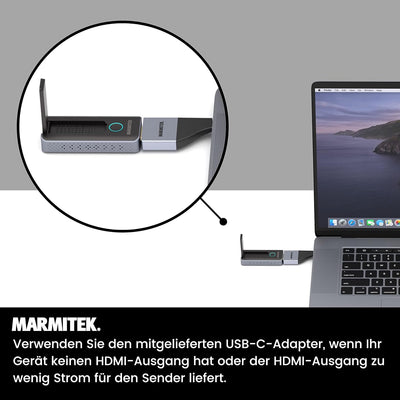 Drathlose HDMI Extender – Marmitek STS1-1080p Full HD – Kabelloses HDMI-Sender – Verbinden Sie Ihren