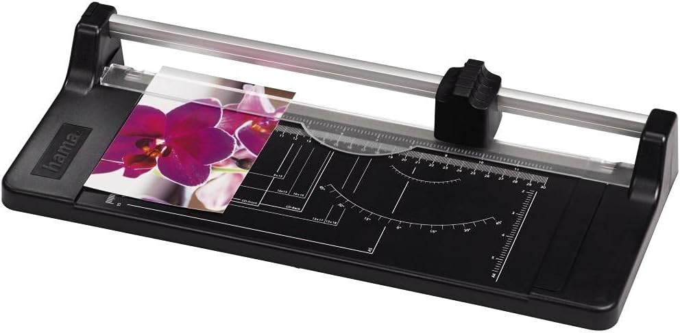 Hama Papierschneider mit Rollklinge (Schneidemaschine mit 5 Blatt Schneidleistung, Schneidegerät bis