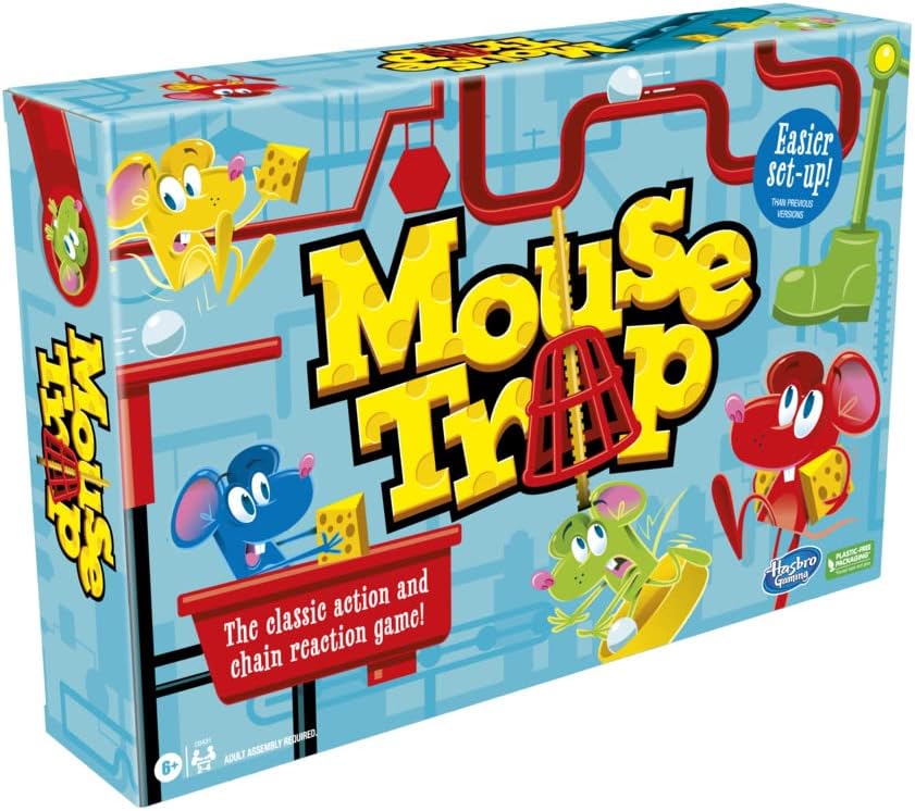 Hasbro Brettspiel für Kinder ab 6 Jahren, klassisches Kinderspiel für 2-4 Spieler, mit einfacherem A