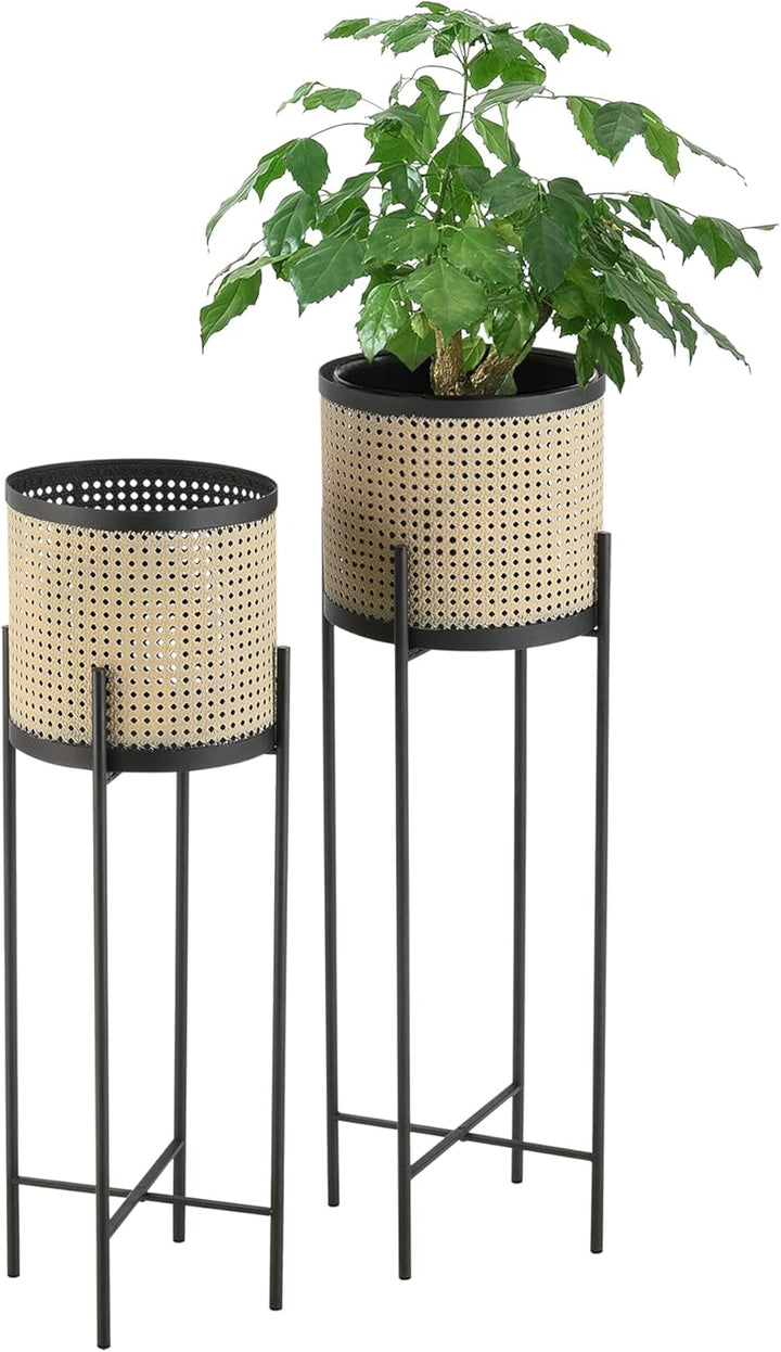 [en.casa] Pflanzständer Colfontaine 2er Set Blumenständer-Set Pflanztopfhalter in 2 Grössen Metall S