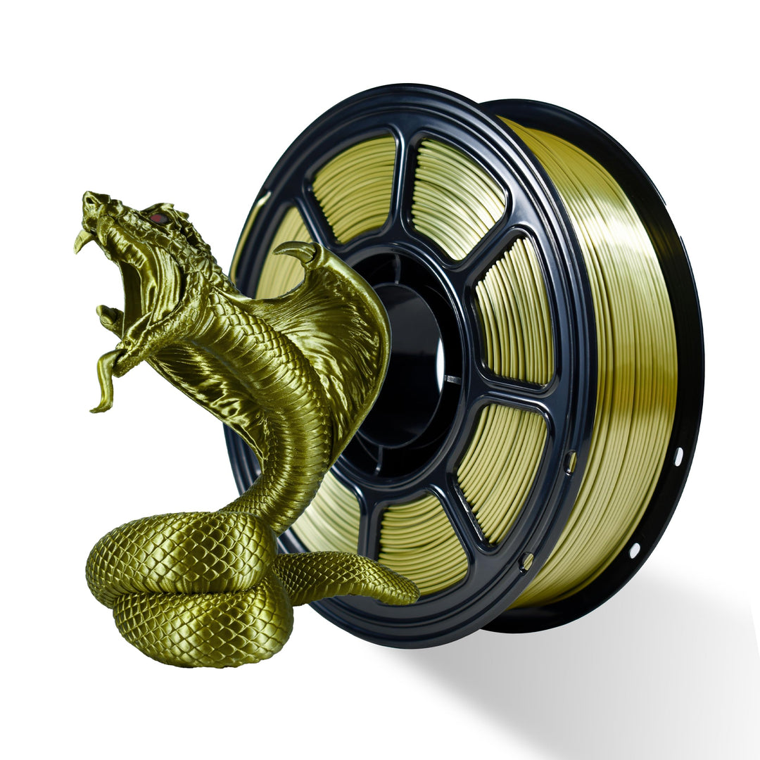 iBOSS PLA 3D-Druckerfilament, PLA+ Filament 1,75 mm, Seide olivgold, Genauigkeit +/-0,02 mm, PLA PLU