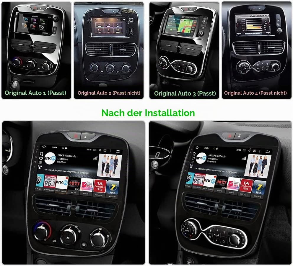 [6GB+128GB] Android 15 Autoradio für Renault Clio 4 ZOE (2012-2019)-[Integriertes CarPlay/Android Au