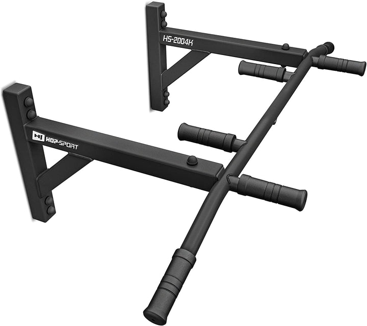 Hop-Sport Multigriff Klimmzugstange für Wandmontage HS-2004K – Profi Fitness Pull Up Bar mit 6 rutsc
