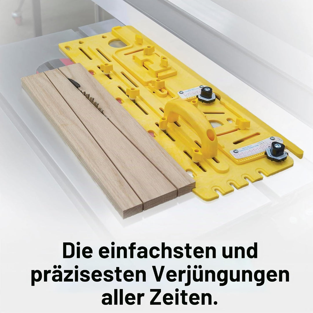 MicroJig Microdial Schrägschnitt Schablone – Einstellbare Verjüngungs-Vorrichtung für präzise Schräg