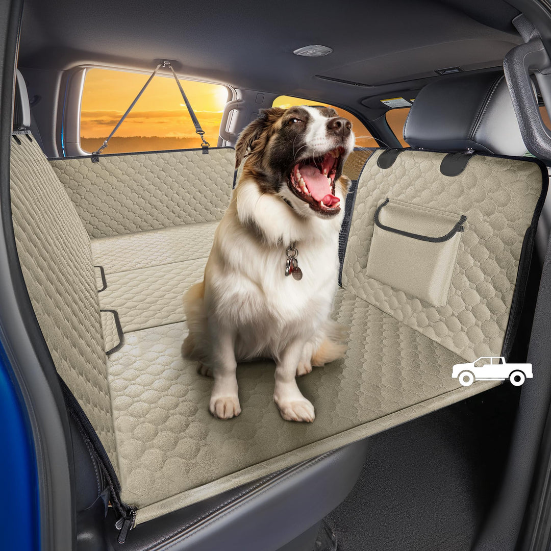 SHARLOVY XL LKW-Rücksitzverlängerung für Hunde, grosse Harte Unterseite, Hundeautositzbezug für Rück