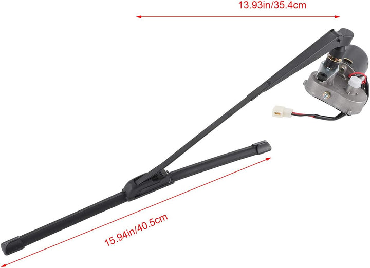 Yctze Universal Elektrowischer-Kit, 12V 30W Elektro-Scheibenwischer-Montagesatz Motorblattarm Wasser