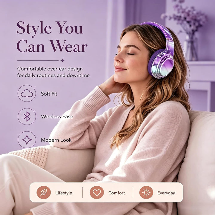 JYPS Bluetooth Kopfhörer Kinder, Kabellose Kinder Kopfhörer Over Ear mit Kabel, Kinderkopfhörer ab 3