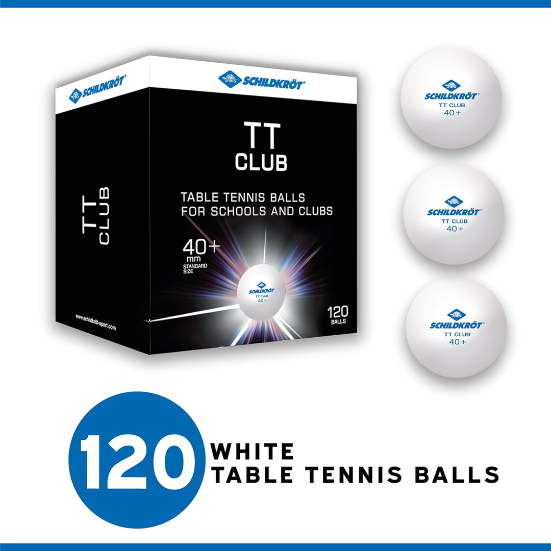 Donic-Schildkröt Tischtennisball TT-Club, Trainingsball in Poly 40+ Qualität, 120 Stk. im Grosskarto