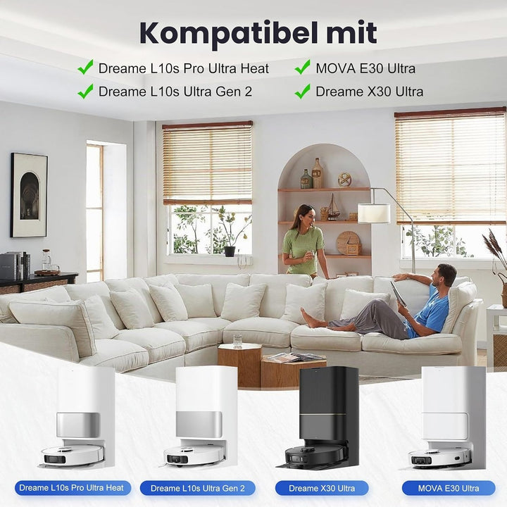 25 Stück Zubehör für Dreame L10s Pro Ultra Heat / L10s Ultra Gen 2 / X30 Ultra &amp; MOVA E30 Ultra Saug