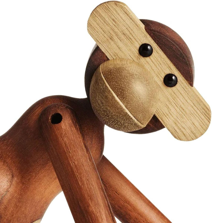 Kay Bojesen AFFE klein Figuren 18.5 cm Affen Weihnachtsdekoration, Holz dunkel H18.5 cm Teak/Limba,