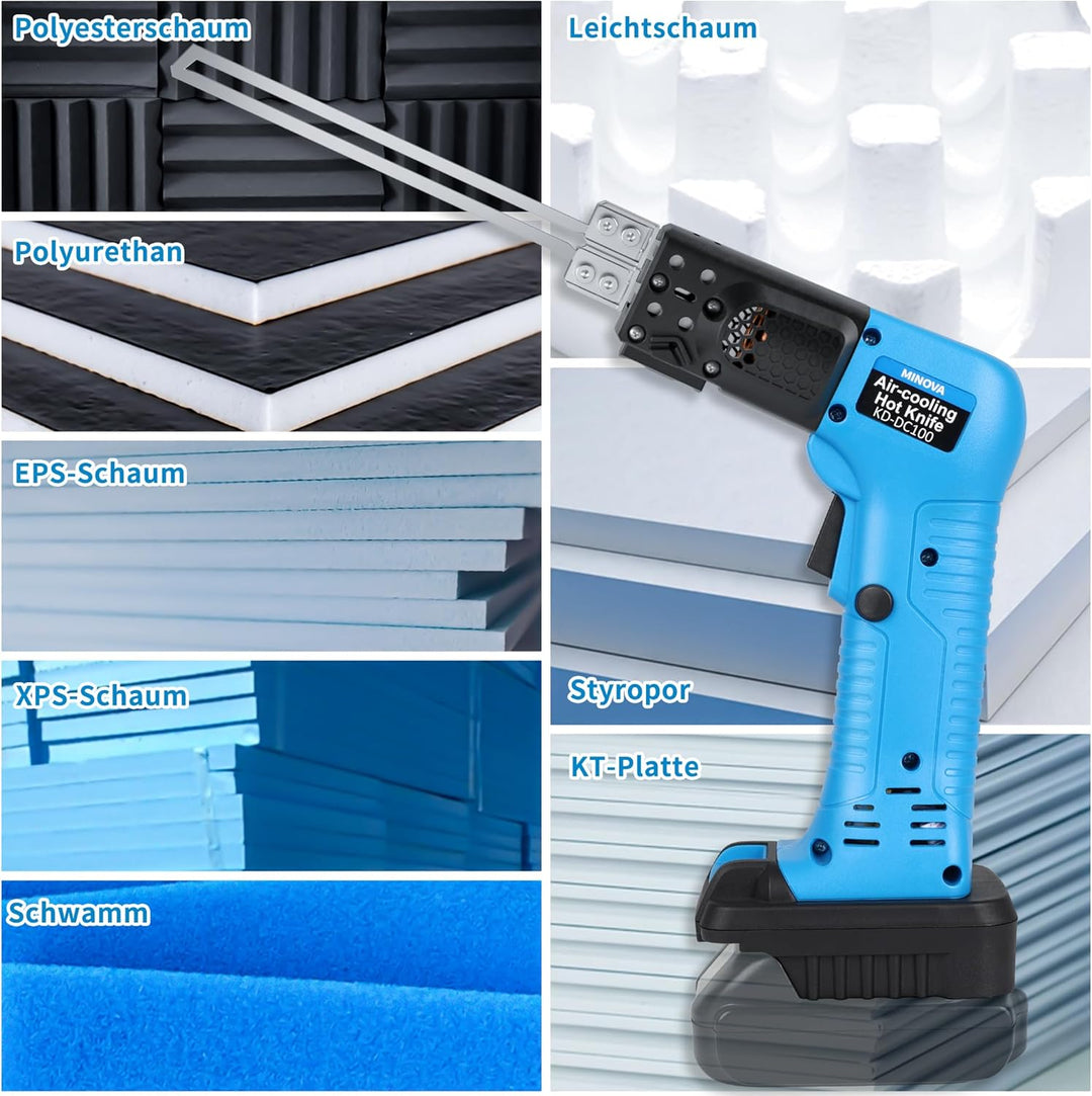 MINOVA Styroporschneider Styrocutter Pro Elektrischer Heissschneider für Stoffe und Seile inklusive