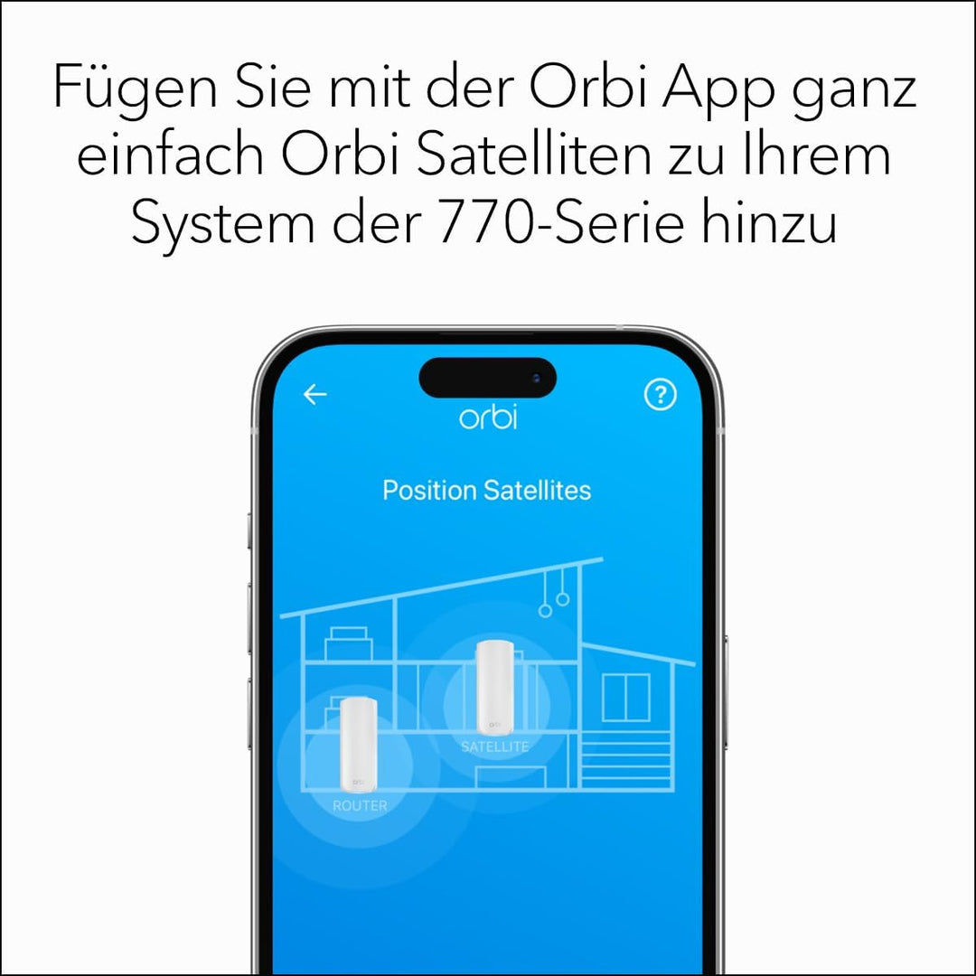 NETGEAR Orbi Serie 770 | Mesh WiFi 7 Satellit | RBE770 | Kompatibel mit Orbi Serie RBE772 und RBE773