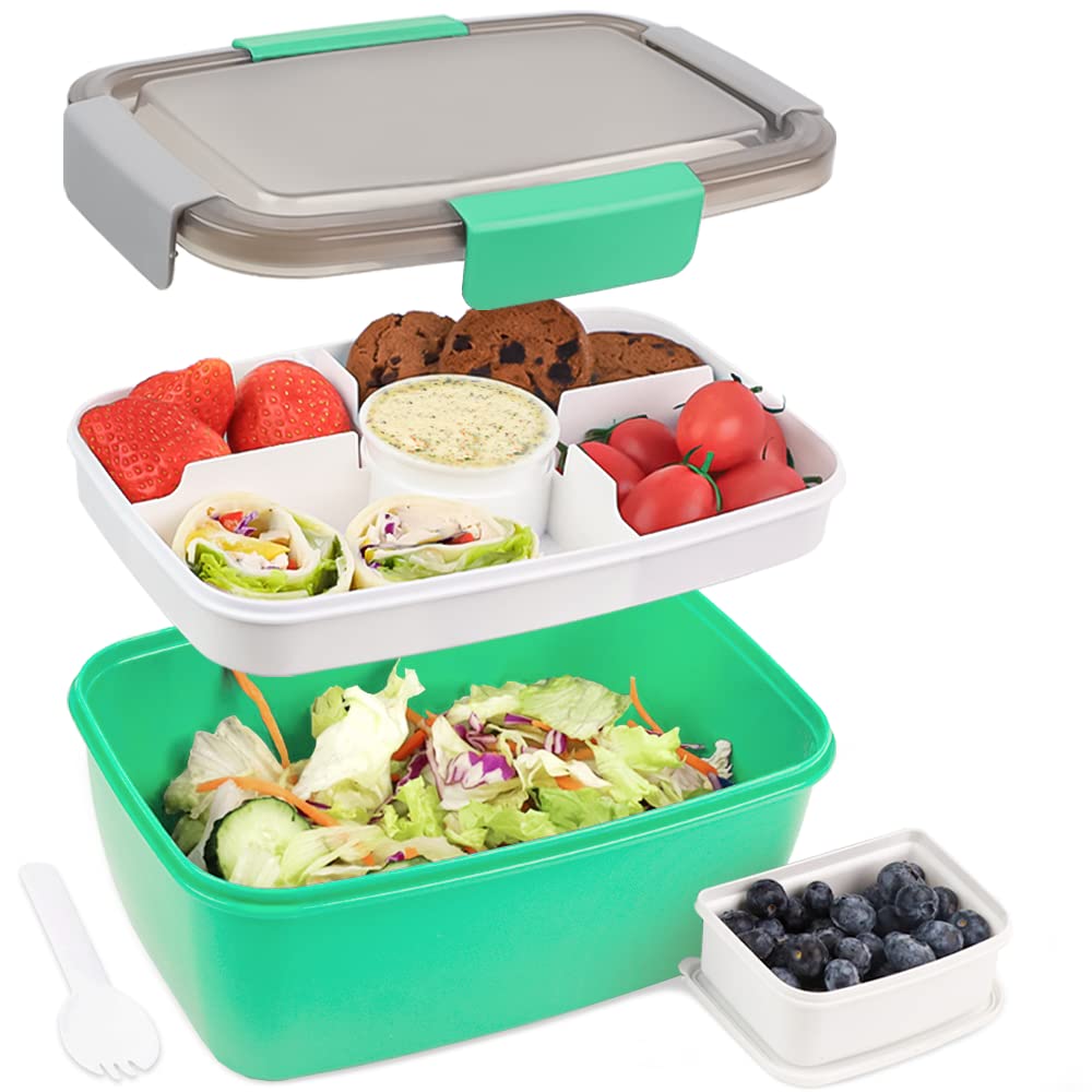 Bugucat Lunchbox Erwachsene 2000ML,Auslaufsichere Brotdose Erwachsene Bento Box mit Fächern für Kind
